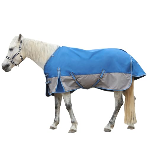 Leberna 1200D Pferdedecke Regendecke, leicht, wasserdicht, atmungsaktiv, ohne Füllung, Blaugrau, 2,1 m Leberna 1200D Pferdedecke Regendecke, leicht, wasserdicht, atmungsaktiv, ohne Füllung, Blaugrau, 2,1 m von Leberna
