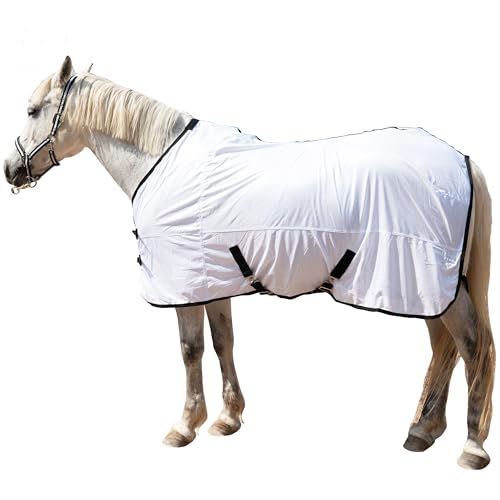 Leberna Atmungsaktives Netz-Fliegendecke, Standard-Hals, Sommerpferdedecke, Weiß, 1,8 m Leberna Atmungsaktives Netz-Fliegendecke, Standard-Hals, Sommerpferdedecke, Weiß, 1,8 m von Leberna