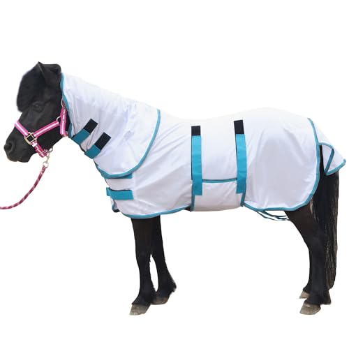 Leberna Mini-Pony Fliegendecke für Pferde, Miniatur-Entwöhnung, Esel, Pony, Pferd, Fohlen, Fliegen, Sommerdecke, Weiß, 90 cm Leberna Mini-Pony Fliegendecke für Pferde, Miniatur-Entwöhnung, Esel, Pony, Pferd, Fohlen, Fliegen, Sommerdecke, Weiß, 90 cm von Leberna