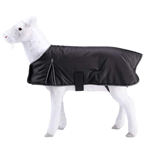 Leberna Atmungsaktive Ziegenmäntel für Rinder, Ziegendecke, Schafdecke, Schafdecke - Schwarz, S - Polyester von Leberna