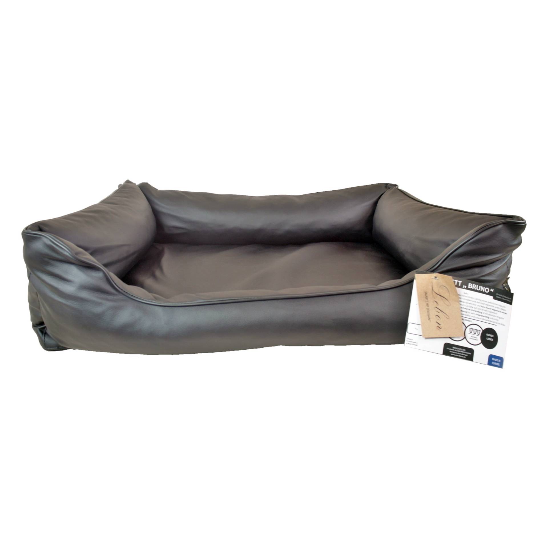 Lebon Hundebett Bruno - Schwarz - 80x60cm von Lebon