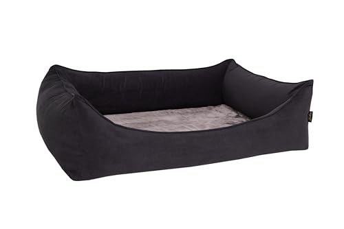 Lebon - Hundebett Noah Plus Grau - 3 Größen und 3 Farben- Orthopädisch und bis 90 Grad waschbar - Bester Liegekomfort - Hochwertig und Made IN EU (Schwarz, L) von Lebon