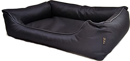 Lebon - Hundebett Paula Plus | Orthopädisch | 4 Farben | 4 Größen | Pflegeleicht | Schmutz- & Wasserabweisend (XL, Schwarz) von Lebon