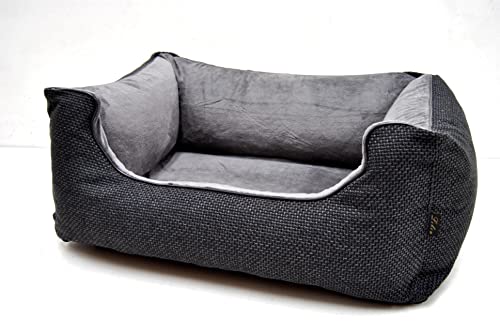 Lebon - Hundebett Louis Plus - 3 Größen - 80cm, 100cm und 120cm - Orthopädisch - Hochwertig und Made in EU - 3 Farben - 3 Größen - Kuschelweich - Hoher Rand - Waschbar - Bester Liegekomfort… von Lebon