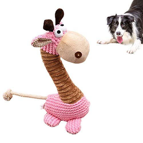 Quietschendes Giraffen-Hundespielzeug, süßes interaktives Welpenspielzeug for Hunde, quietschendes Plüschspielzeug for Hunde, langlebiger Hundequietscher, Plüsch, gefüllt, langlebiges Kauspielzeug for von LecMy