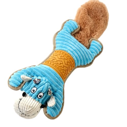 Quietschspielzeug for Hunde – Plüschtier-Kauspielzeug zur Zahnreinigung | Sicheres Plüsch-Beißspielzeug for Hunde, kleine ausstopfte Welpen-Kauspielzeu for Haustierbesitzer und Welpen ( Color : Blue ) von LecMy
