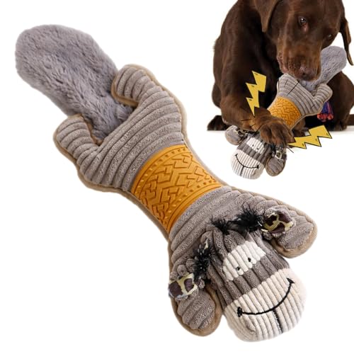 Quietschspielzeug for Hunde – Plüschtier-Kauspielzeug zur Zahnreinigung | Sicheres Plüsch-Beißspielzeug for Hunde, kleine ausstopfte Welpen-Kauspielzeu for Haustierbesitzer und Welpen ( Color : Gray ) von LecMy