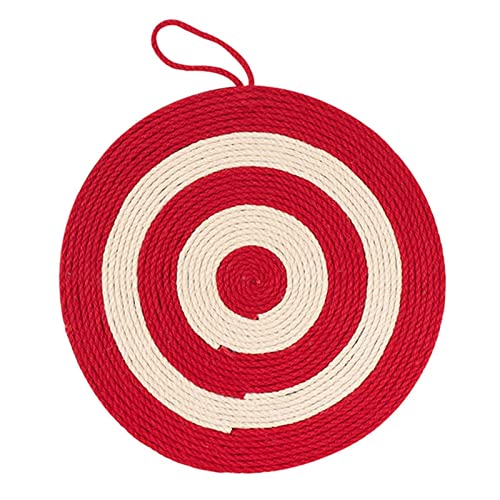 Cat Scratcher Board, Round Sisal Hanging Scratch Pad Wall Saver Corner Cat Scratcher Mat, Multifunction Cat Scratch Pad Cardboard For Sofa, cushion, Chair Protection For Cat Litter Play Pad von Lecerrot