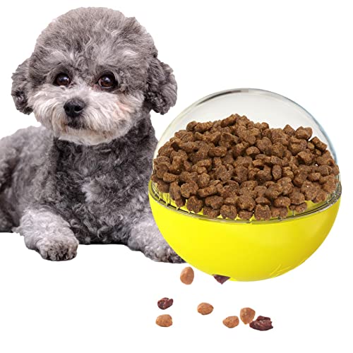 Lecerrot Hundefutter-Ball-Puzzle | Auslaufender Ball mit Einstellbarer Geschwindigkeit für Unterhaltung,Pet Dog Food Feeder Ball Toy Dog Puzzle Toys Interactive Pet Treat Dispenser von Lecerrot