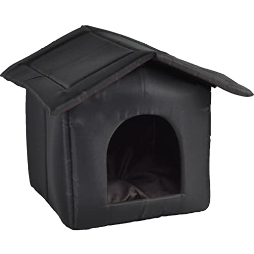 Lecerrot Outdoor Katzenhaus, Beheiztes Katzenhaus, faltbares wasserdichtes Katzennestzelt, Winterhaus für Katzen, Hunde, Wetterschutz für den Außenbereich, S/M/L von Lecerrot