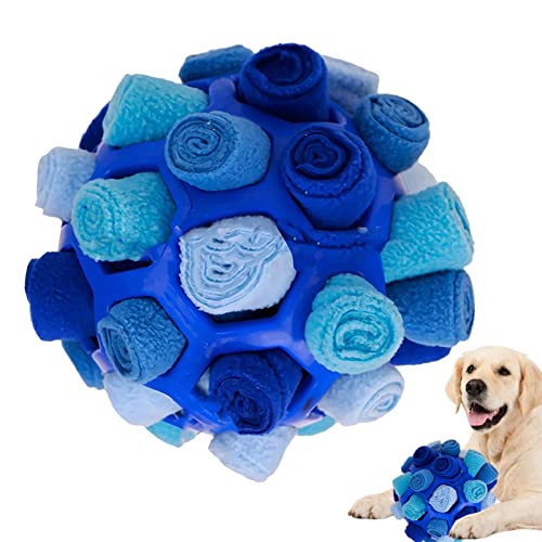 Soft Dog Treat Ball Dispenser, Interactive Dog Toys Ball, Snuffle Ball For Dogs, Bite Resistant Pet Snuffle Ball Toy Dog Toys, Snuffle Toy Bite Resistant Treat Dispenser Toy, Portable Pet Snuffle Ball von Lecerrot