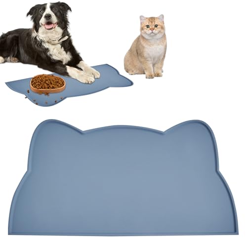 1 x Katzenfuttermatte, rutschfeste Silikon-Haustier-Füttermatte, wasserdichte Katzen-Füttermatte, Hundenapf-Matte, Haustierfuttermatte für Futter und Wasser, leicht zu reinigendes Hunde-Tischset 1 x Katzenfuttermatte, rutschfeste Silikon-Haustier-Füttermatte, wasserdichte Katzen-Füttermatte, Hundenapf-Matte, Haustierfuttermatte für Futter und Wasser, leicht zu reinigendes Hunde-Tischset von Lechisenop