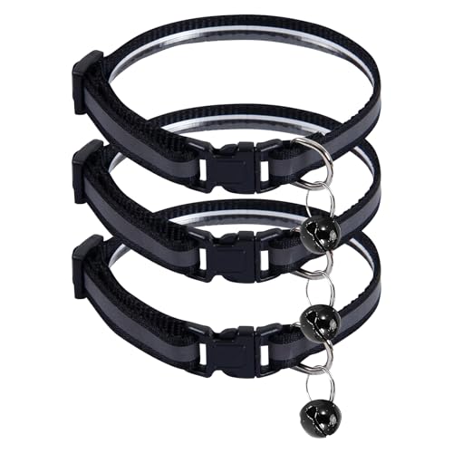 Katzenhalsband mit Glöckchen, reflektierendes Design, verstellbare Katzenhalsbänder, 19–32 cm, mehr Sicherheit, Schnellverschluss, Sicherheitsschnalle, weiche Passform, Schnellverschluss Katzenhalsband mit Glöckchen, reflektierendes Design, verstellbare Katzenhalsbänder, 19–32 cm, mehr Sicherheit, Schnellverschluss, Sicherheitsschnalle, weiche Passform, Schnellverschluss von Lechisenop