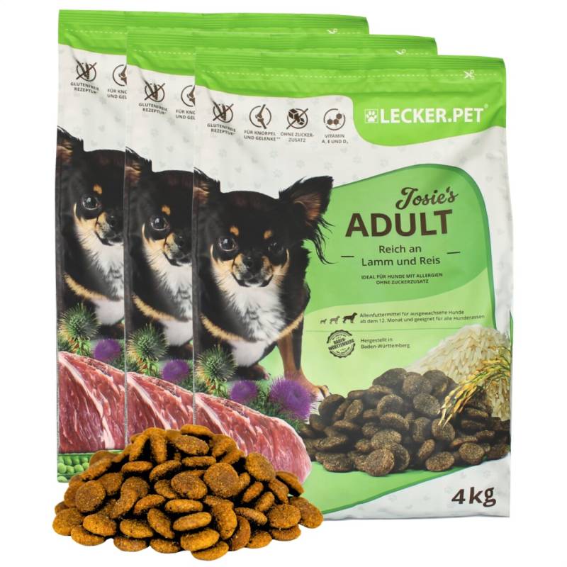 12 kg Lecker.Pet® Josie's Adult Lamm & Reis Hundefutter Trockenfutter Vollnahrung von Lecker.Pet