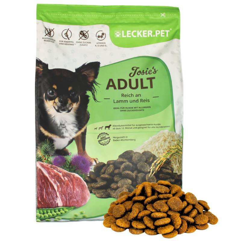 4 kg Lecker.Pet® Josie's Adult Lamm & Reis Hundefutter Trockenfutter Vollnahrung von Lecker.Pet