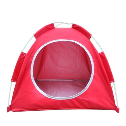 Kompaktes und leichtes Haustierzelt, perfekt für Outdoor-Abenteuer mit Ihren Haustieren (rot) von Lecreatekit