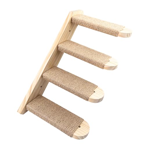 Lectorias Katzentreppe 4 Stufen, Katzenleiter mit Juteseil, Katzentreppe Wand, Katzenbretter für die Wand, Katzen Treppe, Katzentreppe Kletterwand Katze für Katze Klettern Spielen(Kann 20 kg Tragen) Lectorias Katzentreppe 4 Stufen, Katzenleiter mit Juteseil, Katzentreppe Wand, Katzenbretter für die Wand, Katzen Treppe, Katzentreppe Kletterwand Katze für Katze Klettern Spielen(Kann 20 kg Tragen) von Lectorias