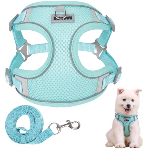 Ledeak Hundegeschirr Mittelgroße Hunde, Reflektierende Geschirr Hund, Verstellbare Anti Zug Hundegeschirr, Brustgeschirre für Hunde, Mesh Hundegeschirre für Kleine Mittlere Grosse Hunde (Grün, XL) Ledeak Hundegeschirr Mittelgroße Hunde, Reflektierende Geschirr Hund, Verstellbare Anti Zug Hundegeschirr, Brustgeschirre für Hunde, Mesh Hundegeschirre für Kleine Mittlere Grosse Hunde (Grün, XL) von Ledeak