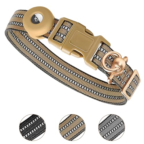 Ledeak Taktisches Hundehalsband mit Silikon Schutz Hülle für AirTag, Reflektierendes Wasserdicht Verstellbare Nylon Gepolstert Hunde Halsbänder, Hundehalsband für Mittlere Große Hunde (Militärgrün, L) Ledeak Taktisches Hundehalsband mit Silikon Schutz Hülle für AirTag, Reflektierendes Wasserdicht Verstellbare Nylon Gepolstert Hunde Halsbänder, Hundehalsband für Mittlere Große Hunde (Militärgrün, L) von Ledeak