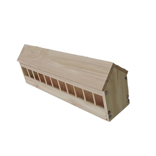 LeeQinersw Futtertrog für Tauben Und Hühnerfuttertrog EIN Futterbehälter Aus Holz Als Verschüttungssichere Futterschale Die Gedränge Verhindert für Entenküken U, 60cm von LeeQinersw
