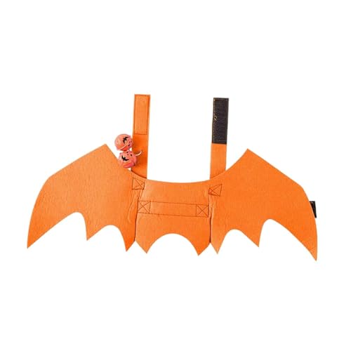LeeQinersw Katzen-Fledermausflügel, Halloween-Kostüm, Katzenkostüm, lustiges Kostüm, einzigartige kleine Katzen und Hunde für Rollenspiele, Bühnenauftritte, Orange von LeeQinersw