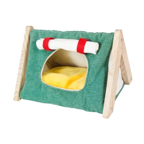 LeeQinersw Meerschweinchenbett, Bett, bequem, warm, Versteck, Höhle, Hamsternest zum Ausruhen, Chinchilla, Hamster, Meerschweinchen, Igel, GrÜn von LeeQinersw