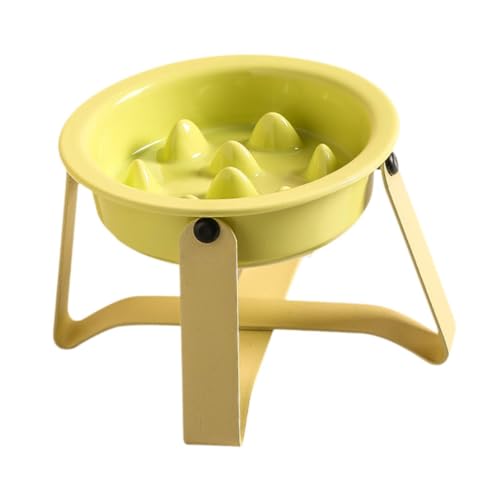 LeeQinersw Slow Feeder Cat Bowl langsam fütterungsfutterbehälter für kätzchen Haustierbedarf, GrÜn von LeeQinersw