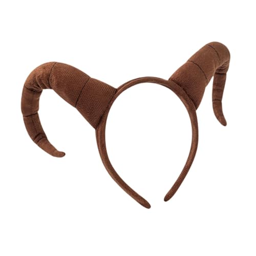 LeeQinersw Stirnband mit Antilopenhörnern, Halloween-Kostümzubehör für Festivals, Braun von LeeQinersw