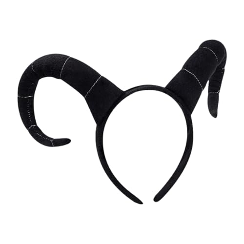 LeeQinersw Stirnband mit Antilopenhörnern, Halloween-Kostümzubehör für Festivals, Schwarz von LeeQinersw