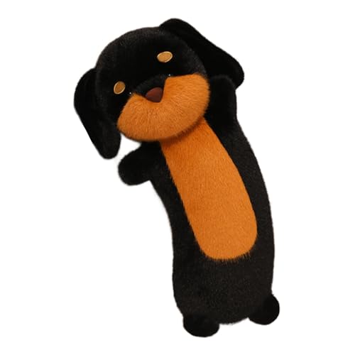 LeeQinersw Stofftier Spielzeug Umarmung Kissen Bequemes Einweihungsgeschenk Wurfkissen Welpenpuppe, Schwarz LeeQinersw Stofftier Spielzeug Umarmung Kissen Bequemes Einweihungsgeschenk Wurfkissen Welpenpuppe, Schwarz von LeeQinersw