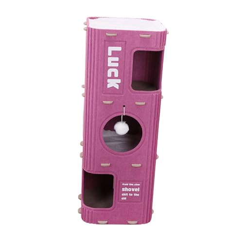LeeQinersw Vielseitiger Katzenkratzbaum mit Schlafplätzen Und Kletterelementen Aus Hochwertigem Filz für Hauskatzen, 3-Schicht-violett LeeQinersw Vielseitiger Katzenkratzbaum mit Schlafplätzen Und Kletterelementen Aus Hochwertigem Filz für Hauskatzen, 3-Schicht-violett von LeeQinersw