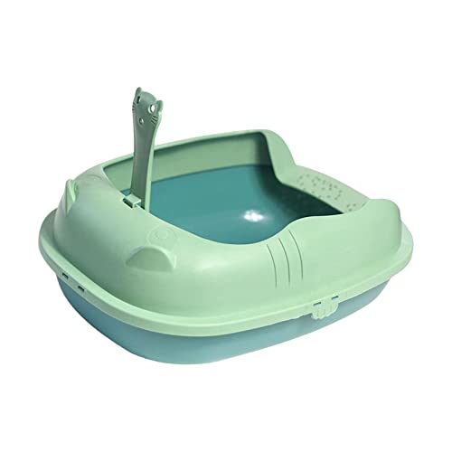 Haustier-Katzentoilette, langlebig, spritzwassergeschützt, für Katzentoilette, Grün von Leeadwaey