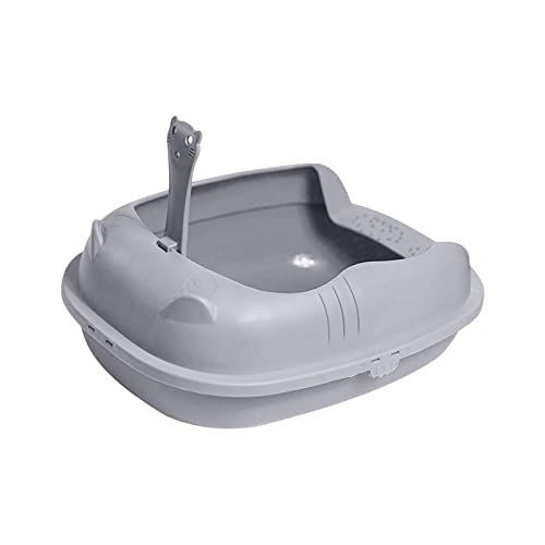 Haustier-Katzentoilette, strapazierfähig, spritzwassergeschützt, Katzentoilette, Grau Haustier-Katzentoilette, strapazierfähig, spritzwassergeschützt, Katzentoilette, Grau von Leeadwaey