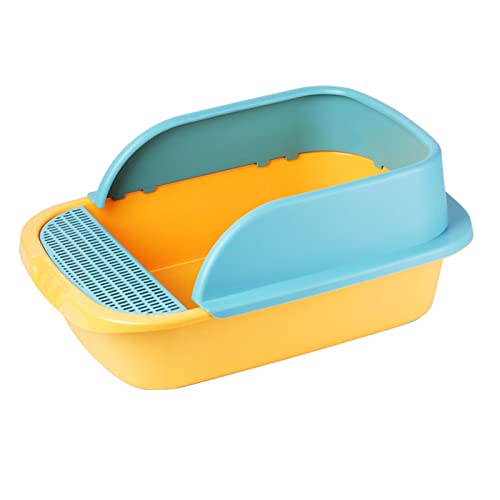 Haustier-Toilettenpfanne, Katzentoilette, für Sandkasten, Kleintiere, Kätzchen, Gelb Haustier-Toilettenpfanne, Katzentoilette, für Sandkasten, Kleintiere, Kätzchen, Gelb von Leeadwaey