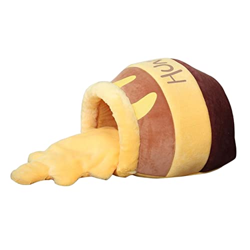 Honigtopf für Haustiere, Katzenbett, weiche Höhle, Nest, Schlafbett mit Matte, Honigtopf Honigtopf für Haustiere, Katzenbett, weiche Höhle, Nest, Schlafbett mit Matte, Honigtopf von Leeadwaey