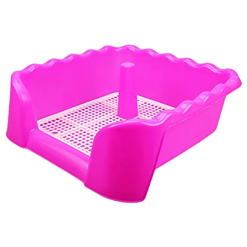 Hunde-Toilette, Welpen, Töpfchentablett, für drinnen und draußen, für mittelgroße Hunde, Rosenrot Hunde-Toilette, Welpen, Töpfchentablett, für drinnen und draußen, für mittelgroße Hunde, Rosenrot von Leeadwaey