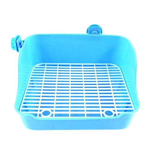 Kaninchen-Toilettenbox, Tablett, für kleine Haustiere, Meerschweinchen, Blau von Leeadwaey