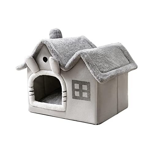 Katzen-Schlafbett, waschbar, rutschfest, atmungsaktiv, Katzenzubehör, Grau, M Katzen-Schlafbett, waschbar, rutschfest, atmungsaktiv, Katzenzubehör, Grau, M von Leeadwaey