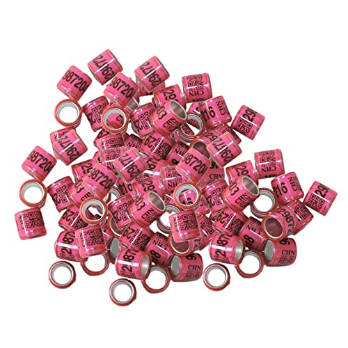 Leeadwaey 100 Stück Identify Dove Ringe Aluminium Plasitc Beinringe Taubenbänder Rosa Leeadwaey 100 Stück Identify Dove Ringe Aluminium Plasitc Beinringe Taubenbänder Rosa von Leeadwaey