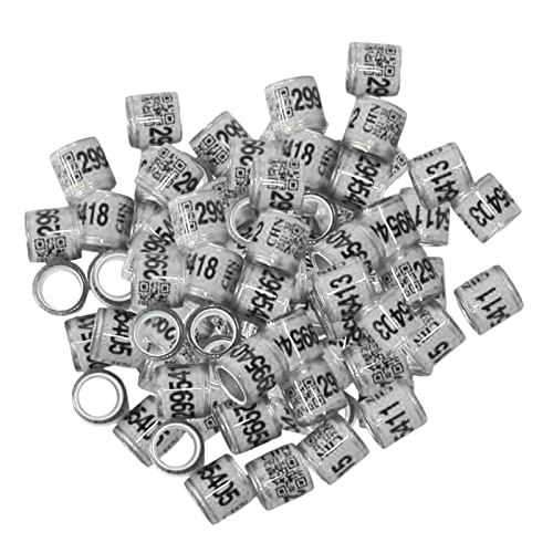 Leeadwaey 100 Stück Identify Dove Ringe Aluminium Plasitc Beinringe Taubenbänder Weiß von Leeadwaey