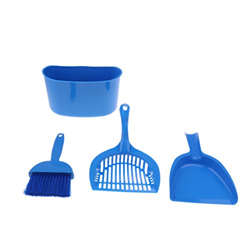 Leeadwaey 4-teiliges Haustier-Reinigungsprodukte, Kehrschaufel und Bürste, Set für Käfigreiniger, Haustierzubehör von Leeadwaey