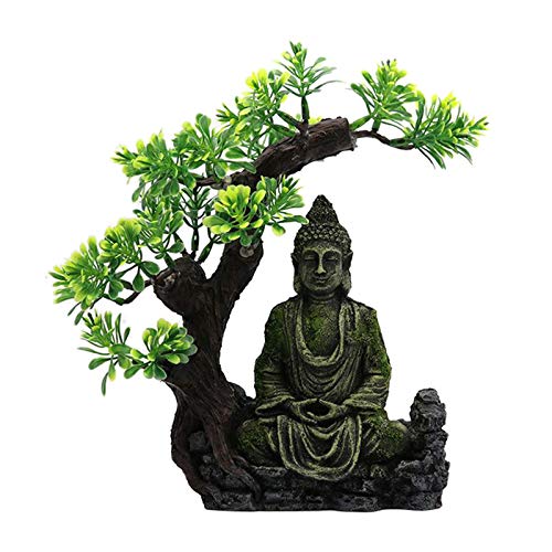 Leeadwaey Antike Zen Buddha Aquarium Versteck Höhle Aquarium Home Desktop Ornamente von Leeadwaey