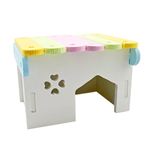 Leeadwaey Buntes Haustier-Hamsterhaus, Eichhörnchen-Bett für kleine Tiere, Lebensraum und Höhle Leeadwaey Buntes Haustier-Hamsterhaus, Eichhörnchen-Bett für kleine Tiere, Lebensraum und Höhle von Leeadwaey