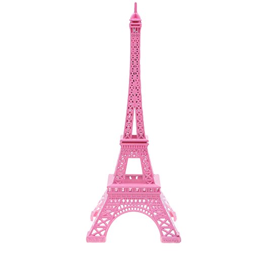 Leeadwaey Farbe Paris Eiffelturm-Statue, antike Figur, Heimdekoration, Vintage-Metall, Rosa, 25 cm Leeadwaey Farbe Paris Eiffelturm-Statue, antike Figur, Heimdekoration, Vintage-Metall, Rosa, 25 cm von Leeadwaey