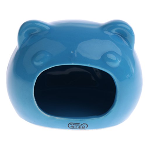 Leeadwaey Hamsterbett, Bärenform, bequem, schlafend, für kleine Tiere, Blau #1 von Leeadwaey