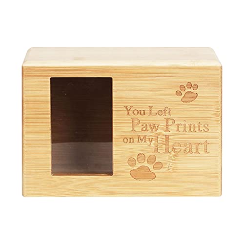 Leeadwaey Haustierurne für Hunde und Katzen, Asche, Gedenk, Holzbox, B von Leeadwaey