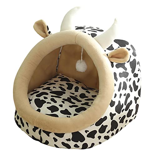 Leeadwaey Niedliches Höhlenbett für Hunde, warm mit Ball, keine Verformung, für Kätzchen, Kaninchen, Welpen, 43 x 40 x 35 cm, mehrfarbig, weiß, 43 x 40 x 35 cm Leeadwaey Niedliches Höhlenbett für Hunde, warm mit Ball, keine Verformung, für Kätzchen, Kaninchen, Welpen, 43 x 40 x 35 cm, mehrfarbig, weiß, 43 x 40 x 35 cm von Leeadwaey