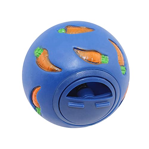 Leeadwaey Pet Slow Feeder Bowl Snack Toy Ball Interaktives Hasenspielzeug für Welpen, Blau von Leeadwaey
