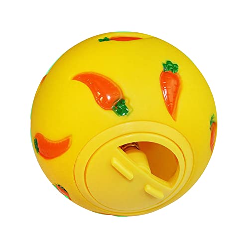 Leeadwaey Pet Slow Feeder Bowl Snack Toy Ball Interaktives Hasenspielzeug für Welpen, Gelb Leeadwaey Pet Slow Feeder Bowl Snack Toy Ball Interaktives Hasenspielzeug für Welpen, Gelb von Leeadwaey