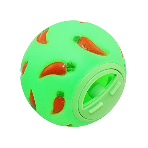 Leeadwaey Pet Slow Feeder Bowl Snack Toy Ball Interaktives Hasenspielzeug für Welpen, Grün von Leeadwaey